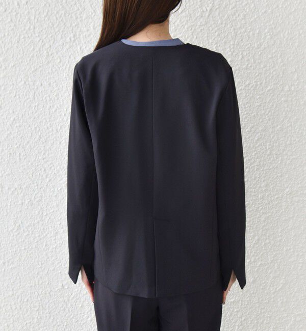 SHIPS Colors 「SHIPS Colors:〈手洗い可能〉2WAY ストレッチ Vカラー ジャケット（セットアップ対応可能）◇」|ノーカラージャケット|