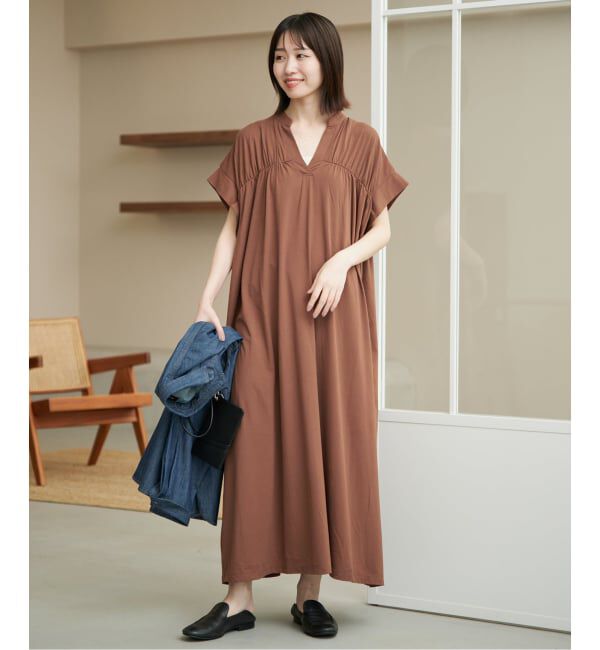 SLOBE IENA「《WEB・一部店舗限定カラーあり/予約》スキッパーワンピース」|ワンピース|