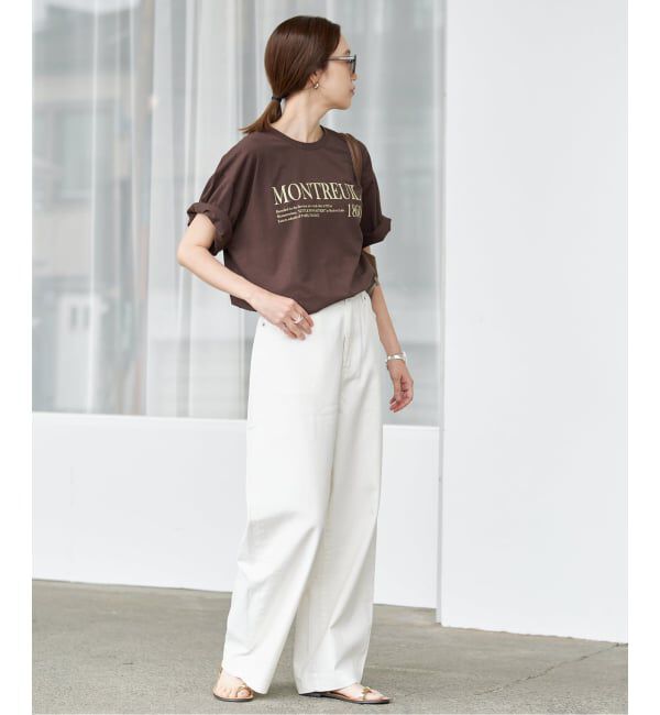 SLOBE IENA「《一部カラーWEB限定/接触冷感/抗菌防臭》MONTREUILレターロゴTEE」|Tシャツ・カットソー|