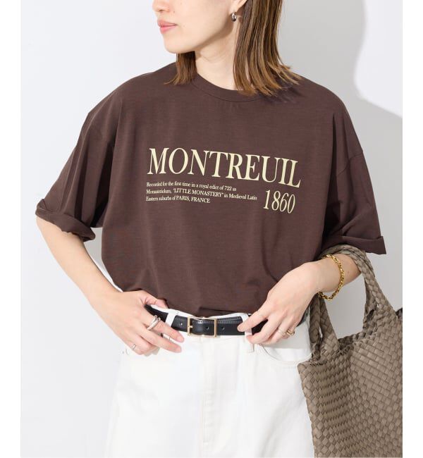 SLOBE IENA「《一部カラーWEB限定/接触冷感/抗菌防臭》MONTREUILレターロゴTEE」|Tシャツ・カットソー|