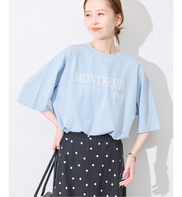SLOBE IENA「《一部カラーWEB限定/接触冷感/抗菌防臭》MONTREUILレターロゴTEE」|Tシャツ・カットソー|