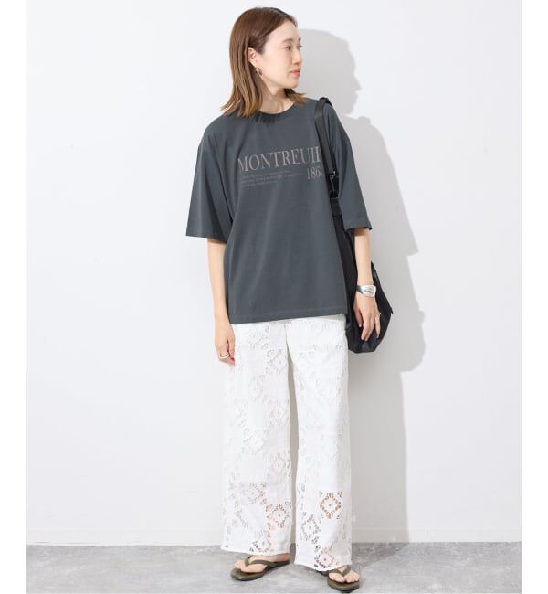 SLOBE IENA「《一部カラーWEB限定/接触冷感/抗菌防臭》MONTREUILレターロゴTEE」|Tシャツ・カットソー|