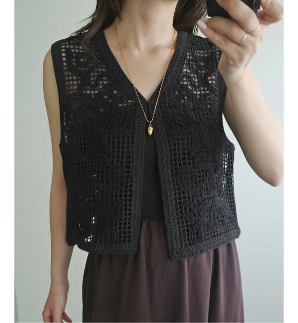 SLOBE IENA「+81BRANCA/ハチイチブランカ SLOBE別注 レースベスト」|ベスト・ジレ|