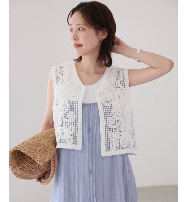 SLOBE IENA「+81BRANCA/ハチイチブランカ SLOBE別注 レースベスト」|ベスト・ジレ|