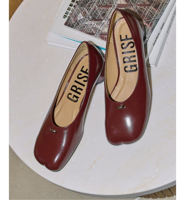 GRISE「《追加予約/WEB+一部店舗限定》GRISE3cmレザーCURVYバレリーナ」|バレエシューズ|