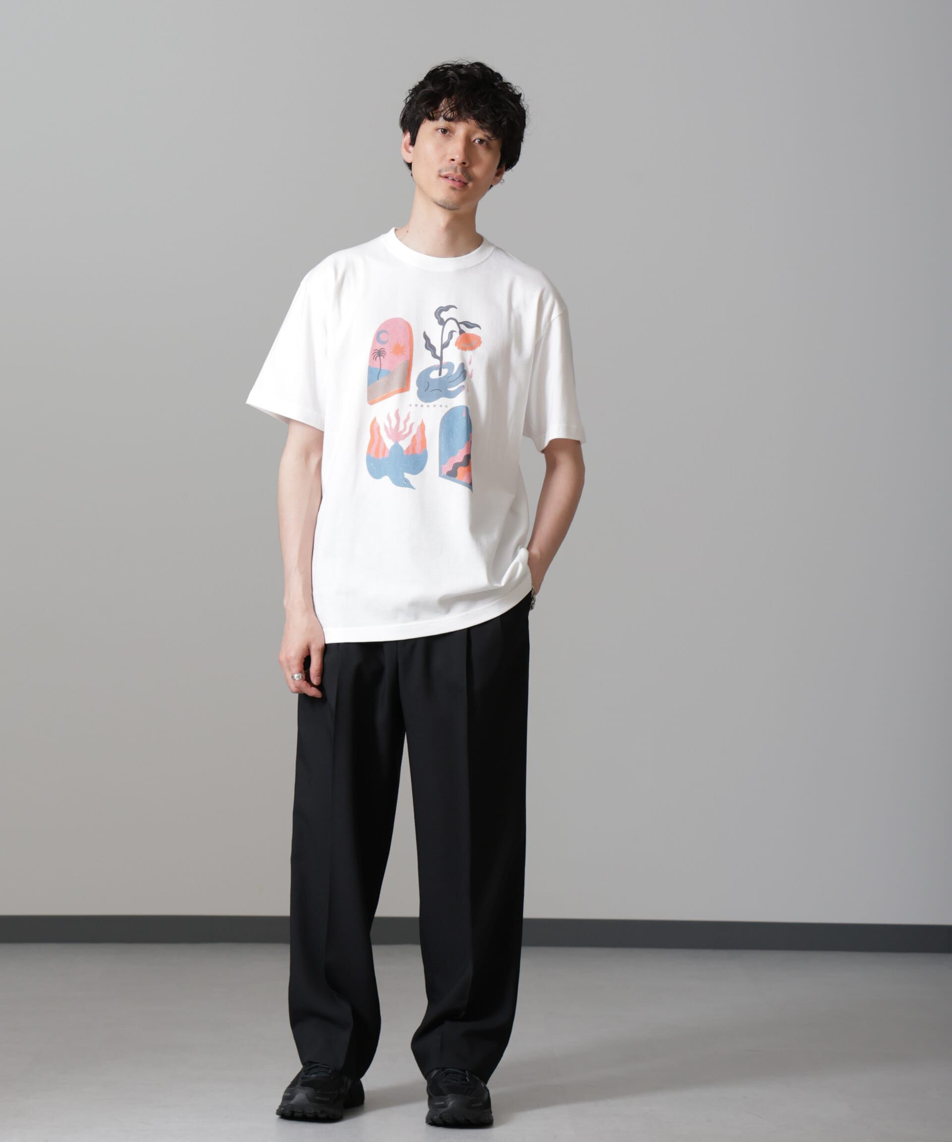 nano･universe「「Toyameg」modern academic FLOWER Tシャツ」|Tシャツ・カットソー|
