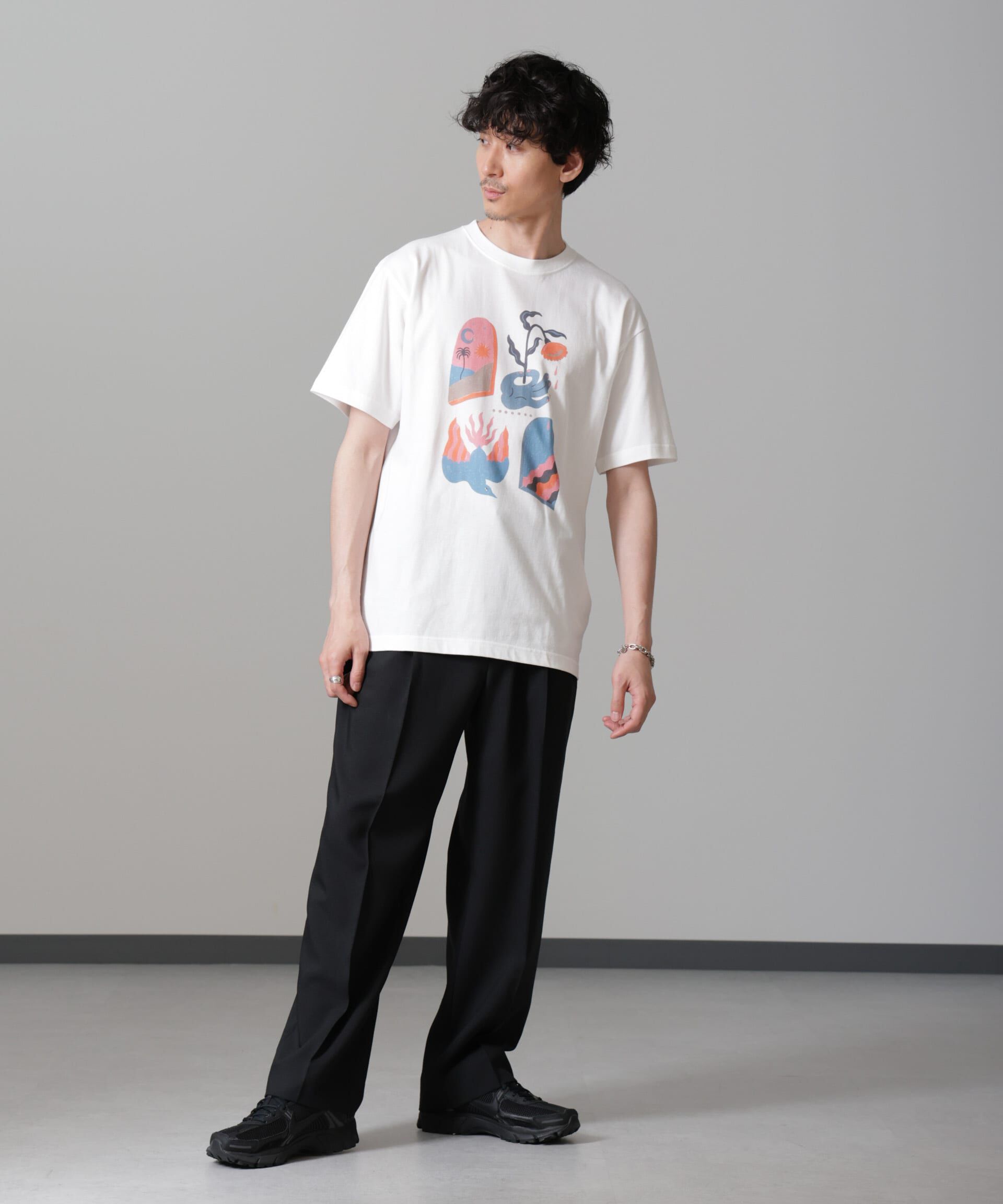nano･universe「「Toyameg」modern academic FLOWER Tシャツ」|Tシャツ・カットソー|