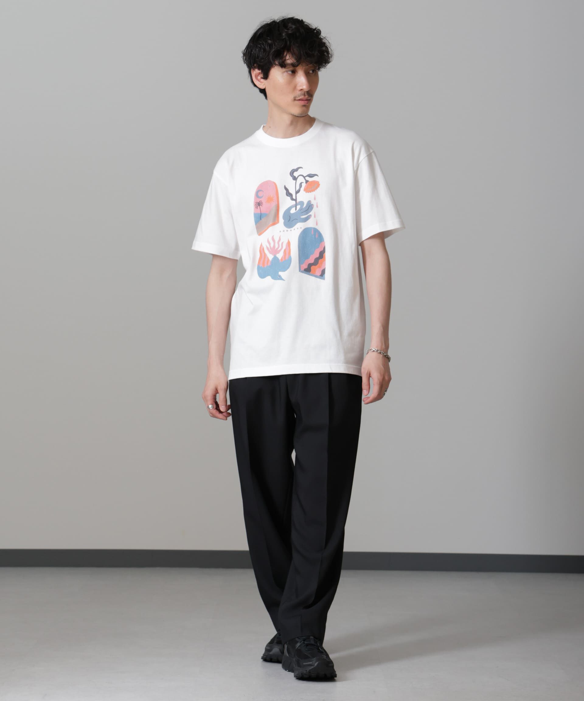 nano･universe「「Toyameg」modern academic FLOWER Tシャツ」|Tシャツ・カットソー|