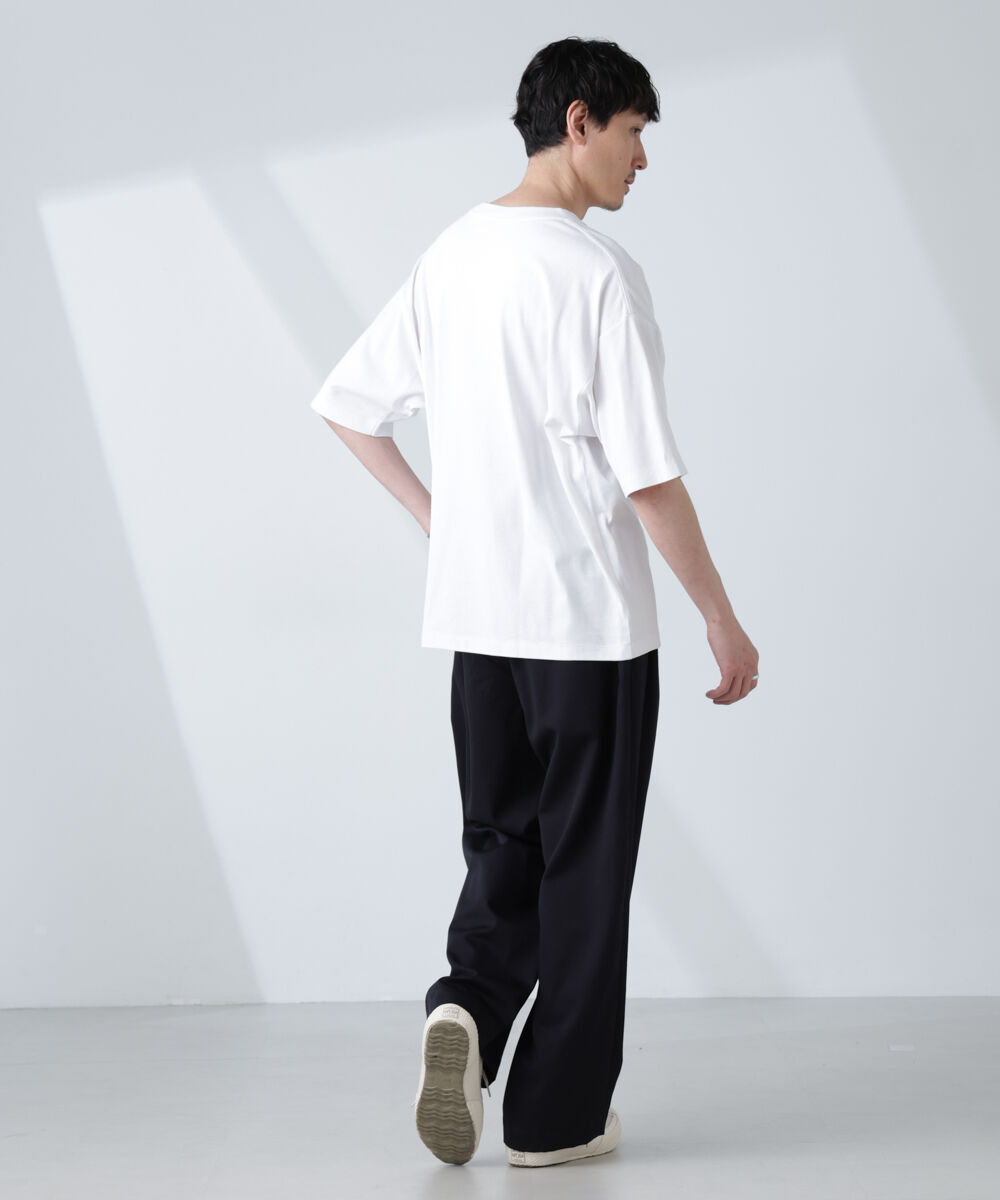 nano･universe「WEB限定/Anti Soaked(R)  汗染み防止 クルーネック ビッグシルエットTシャツ」|Tシャツ・カットソー|