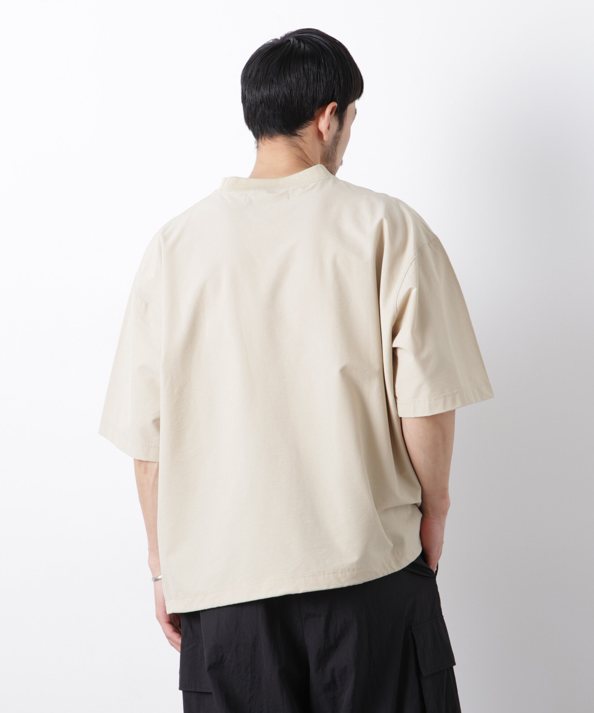nano･universe「ストレッチワイドプルオーバー Tシャツ半袖（セットアップ可）」|Tシャツ・カットソー|