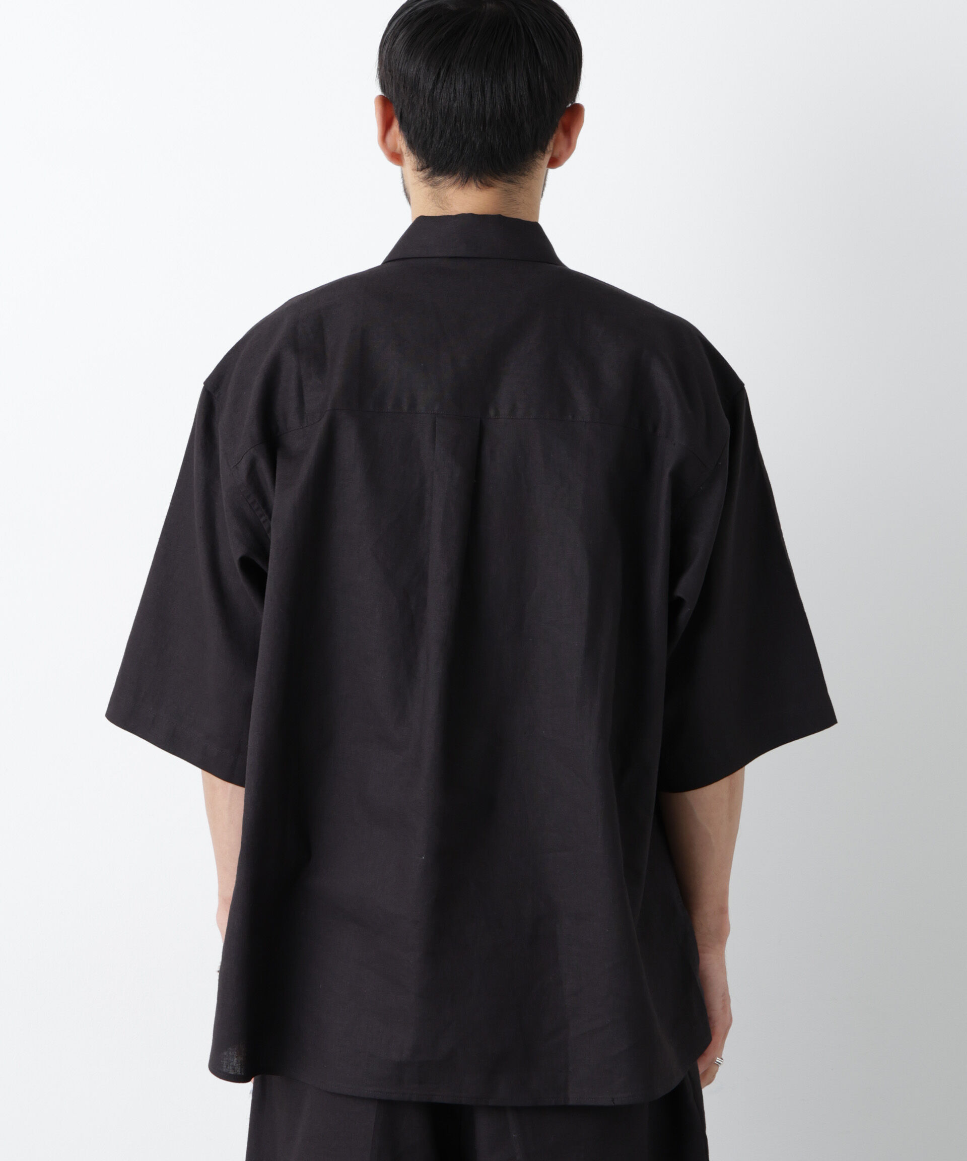 nano･universe「「FRENCH LINEN」イタリアンスキッパー半袖シャツ」|シャツ・ブラウス|