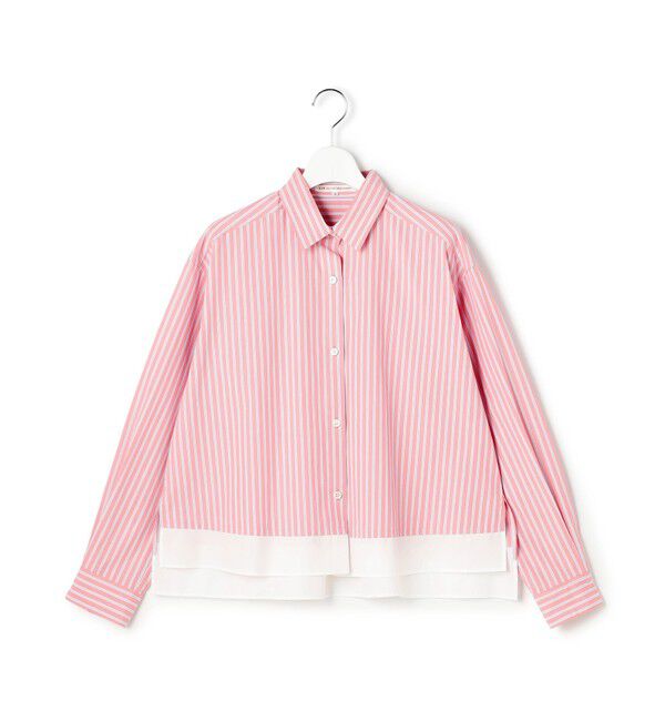23区「【Oggi掲載】CANCLINI レギュラーカラー ストライプ クロップドシャツ」|シャツ・ブラウス|