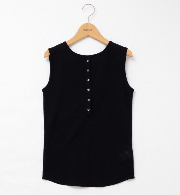 NOLLEY'S「《アンサンブル対応》シアーワッフルヘンリーノースリーブ2WAYプルオーバーカットソー」|Tシャツ・カットソー|