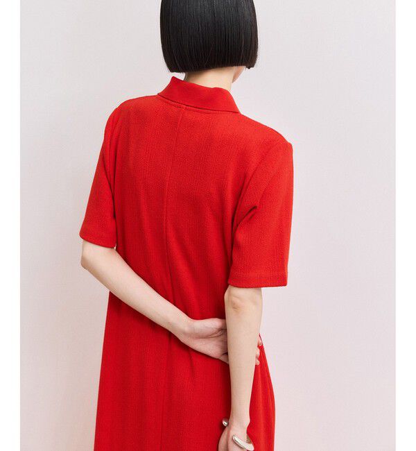 ADAM ET ROPE'「【WEB限定】ハーフスリーブポロシャツワンピース」|ワンピース|