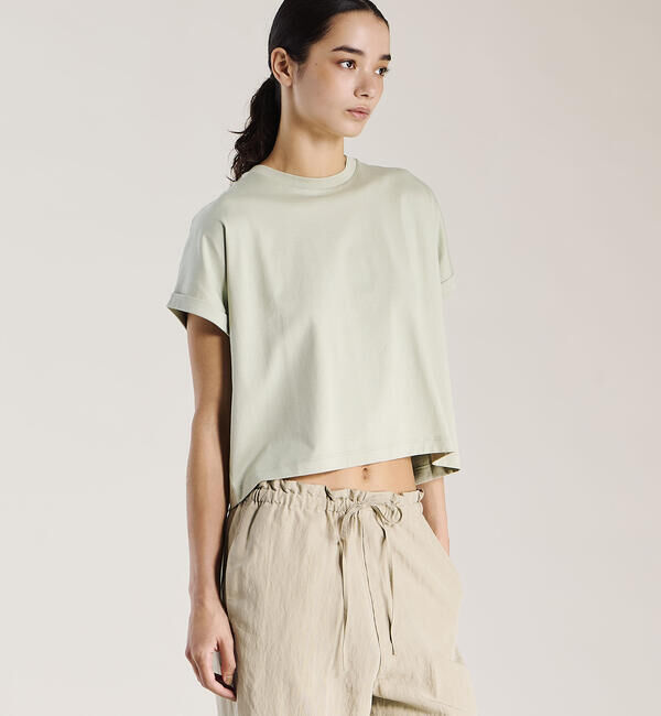 handvaerk「handvaerk | 60/2 クルーネック ワイドTシャツ WOMEN」|Tシャツ・カットソー|