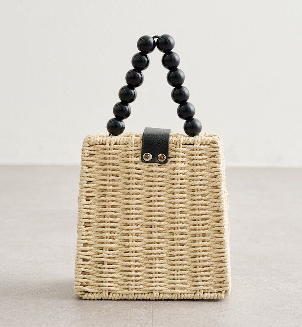 「ビーズハンドルかごBAG」|トートバッグ|