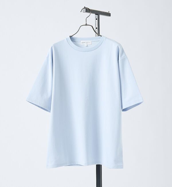 ABAHOUSE「【抗菌防臭/UVカット】シルキーポンチ 半袖Tシャツ」|Tシャツ・カットソー|サックスブルー