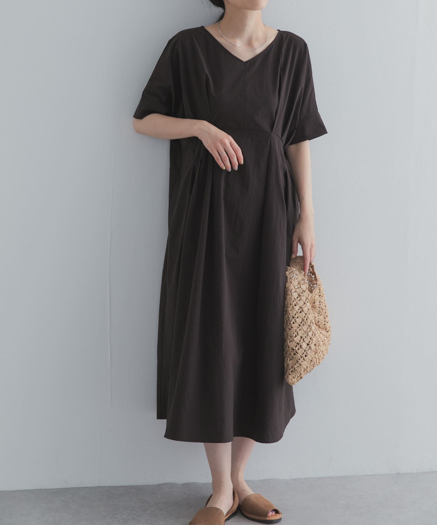 URBAN RESEARCH DOORS「ウエストタックワンピース」|ワンピース|