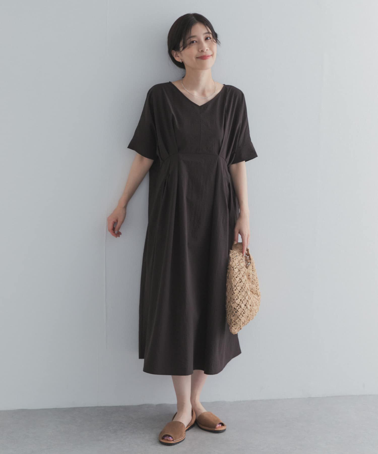 URBAN RESEARCH DOORS「ウエストタックワンピース」|ワンピース|