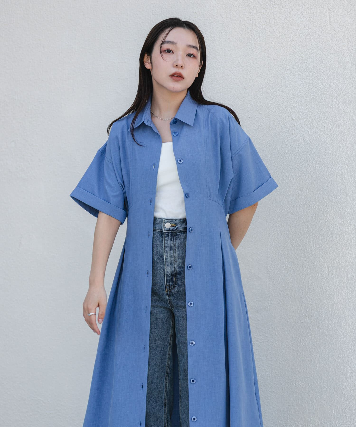 SENSE OF PLACE by URBAN RESEARCH「『UR TECH DRYLUXE』リネンライクワンピース」|ワンピース|