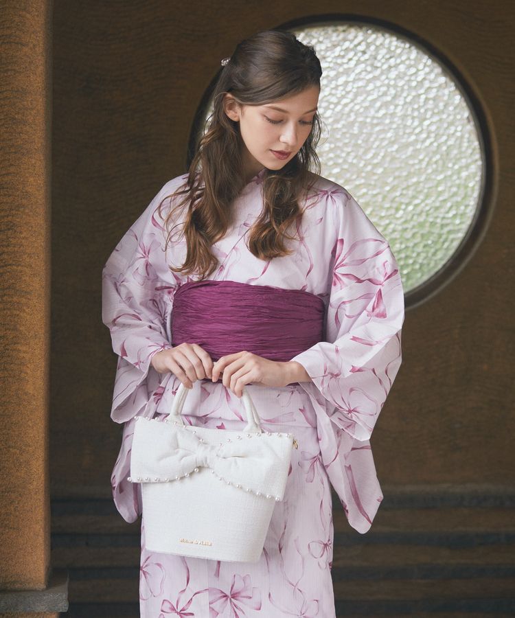 Maison de FLEUR「【兵児帯セット】リボン浴衣」|その他|