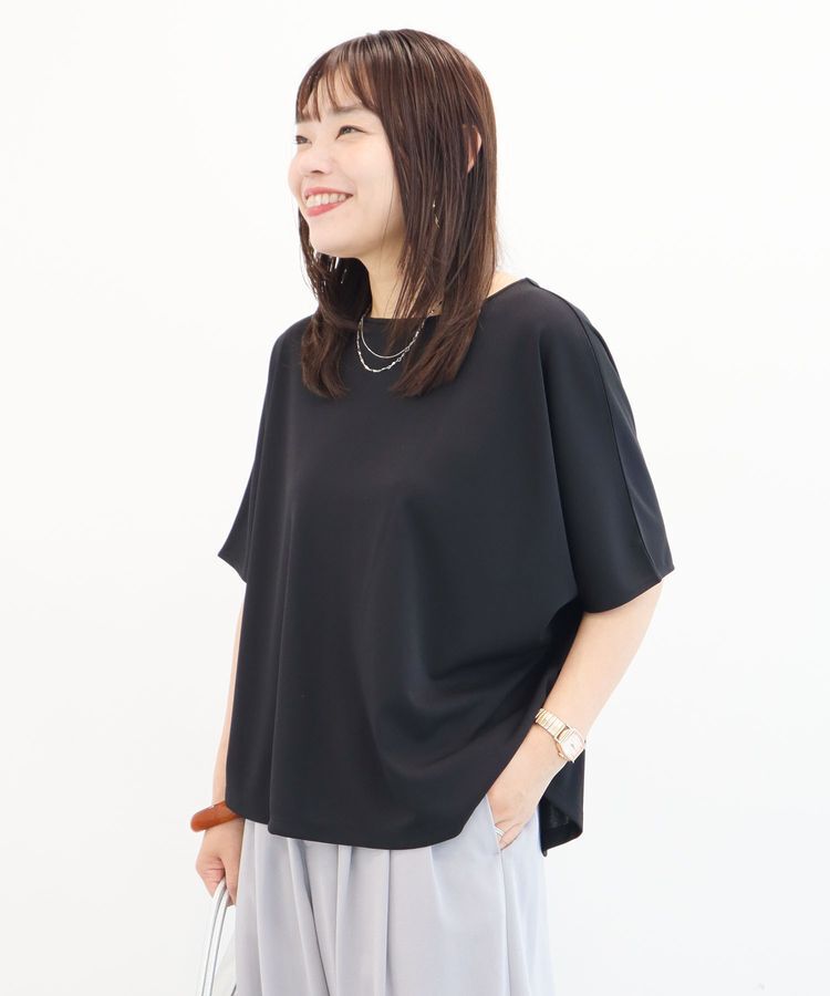 Green Parks「マルチ機能バックデザインブラウス」|Tシャツ・カットソー|Black