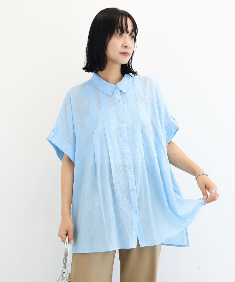 Green Parks「タック入りオーバーサイズシャツ」|シャツ・ブラウス|