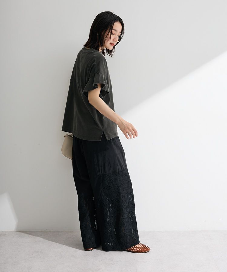 Green Parks「ピグメントフリルカットプルオーバー」|Tシャツ・カットソー|