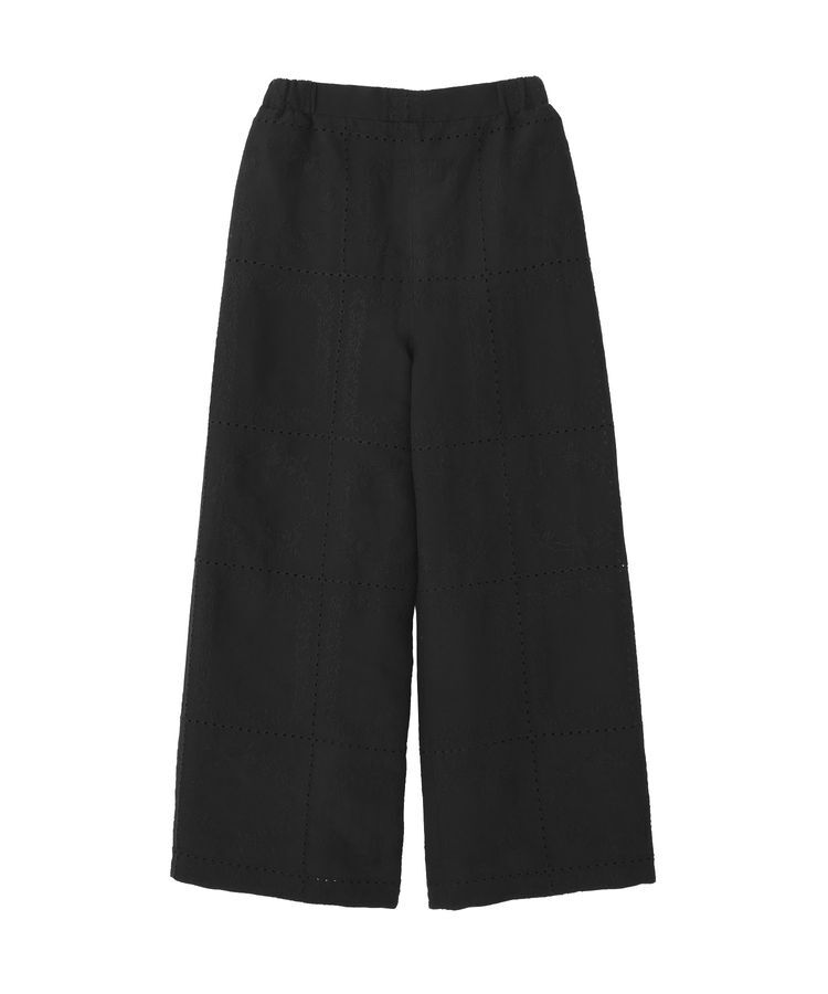 Green Parks「刺繍レースワイドパンツ」|その他|Black