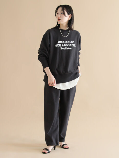 sm2rhythm「【Healthknit】ロゴクルーネックプルオーバー」|Tシャツ・カットソー|