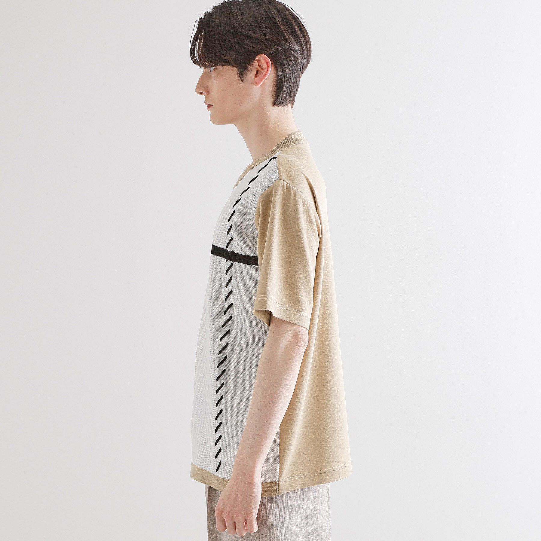 tk.TAKEO KIKUCHI「ニットドッキングクロスオーバー」|Tシャツ・カットソー|