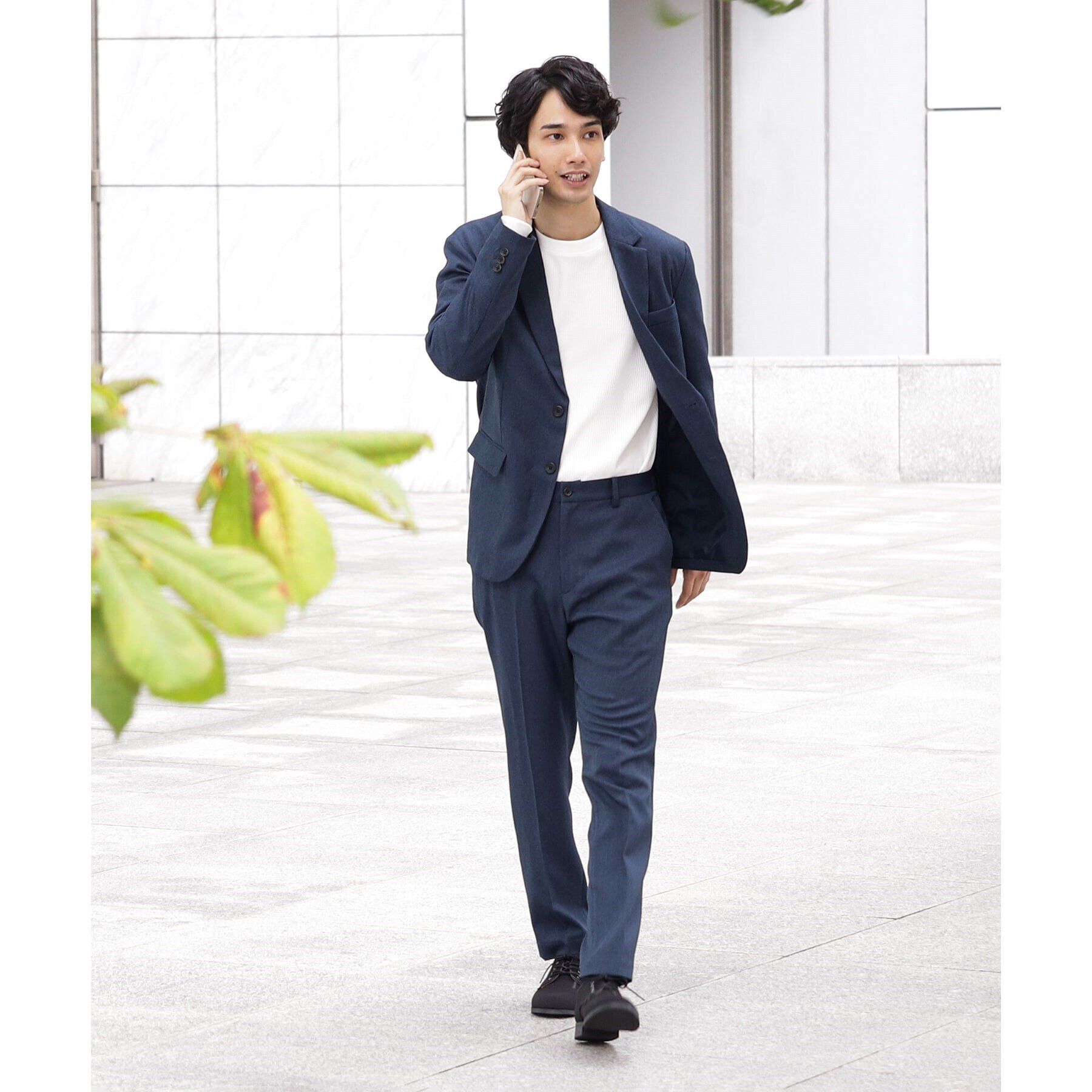 tk.TAKEO KIKUCHI「【昨年の人気商品！】上下2点セットエステルサージセットアップ/通年着用可/洗濯可/オールシーズン/シ」|スーツ|