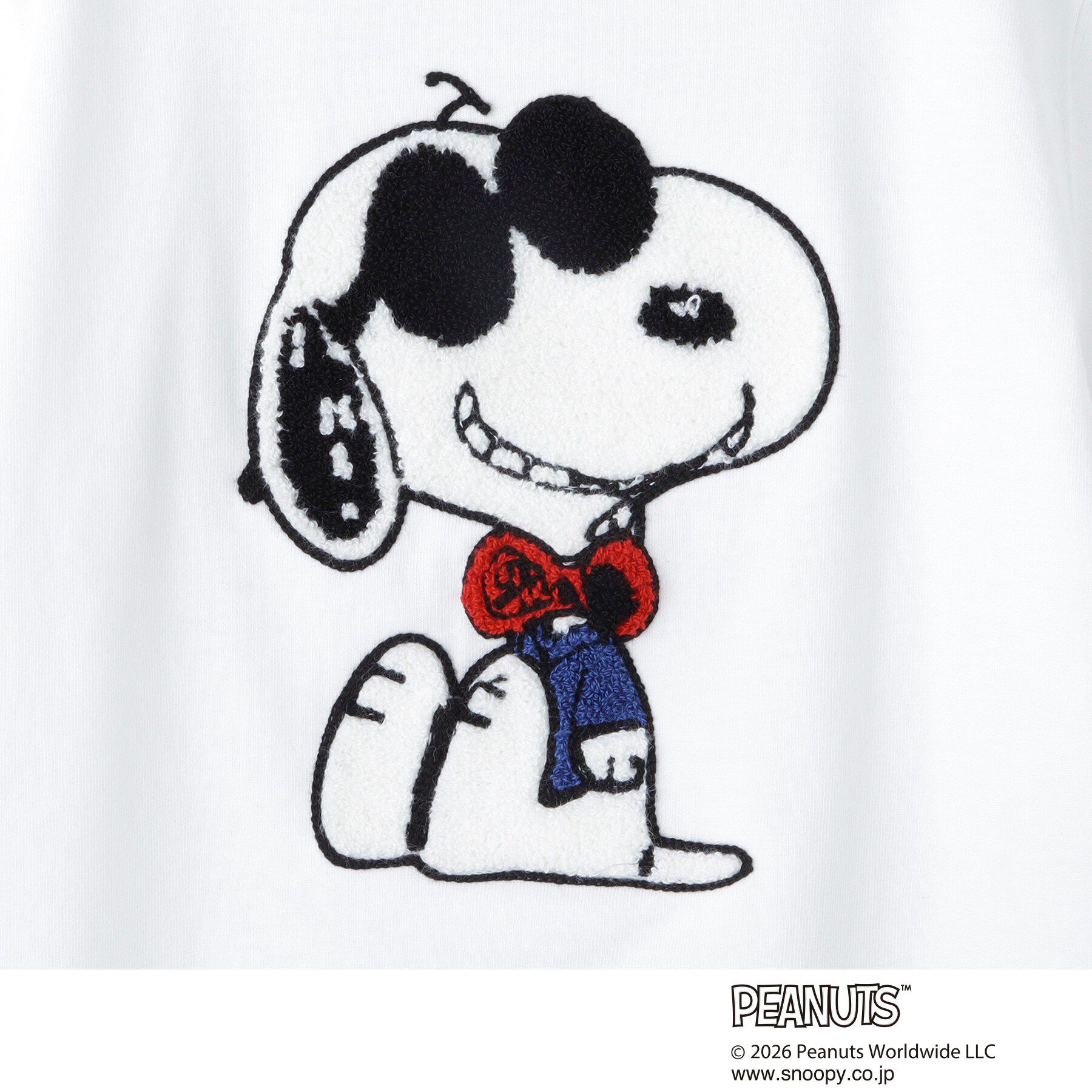 THE SHOP TK「PEANUTS ／ ピーナッツ スヌーピー さがら刺繍 半袖Tシャツ」|Tシャツ・カットソー|