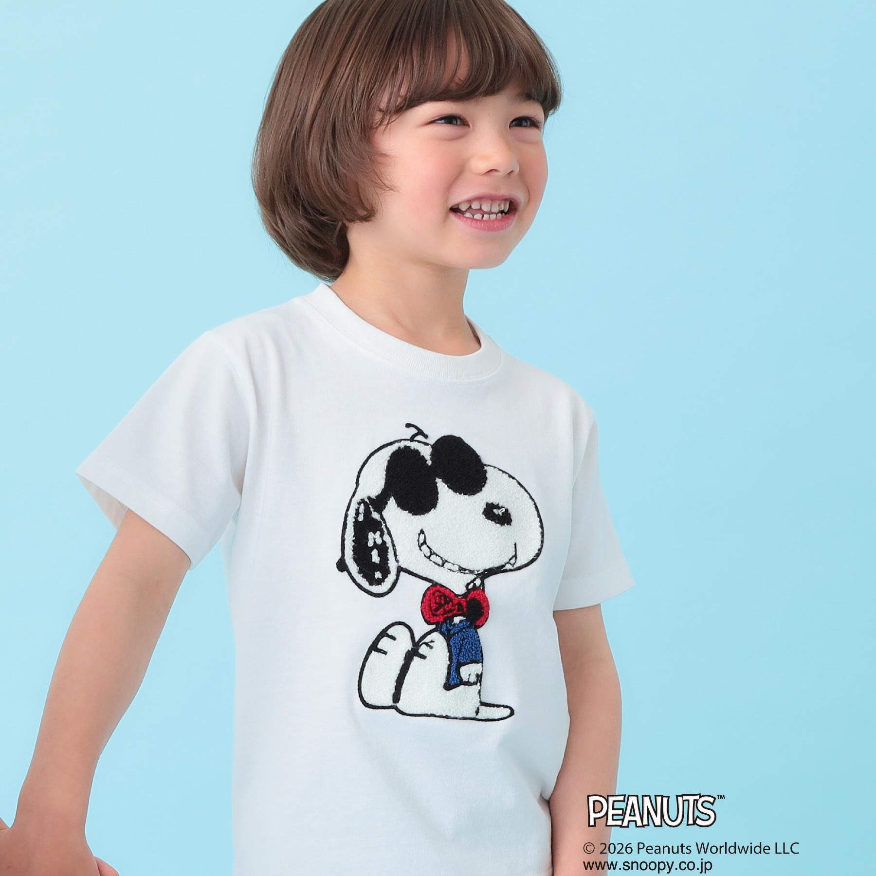 THE SHOP TK「PEANUTS ／ ピーナッツ スヌーピー さがら刺繍 半袖Tシャツ」|Tシャツ・カットソー|オフホワイト(603