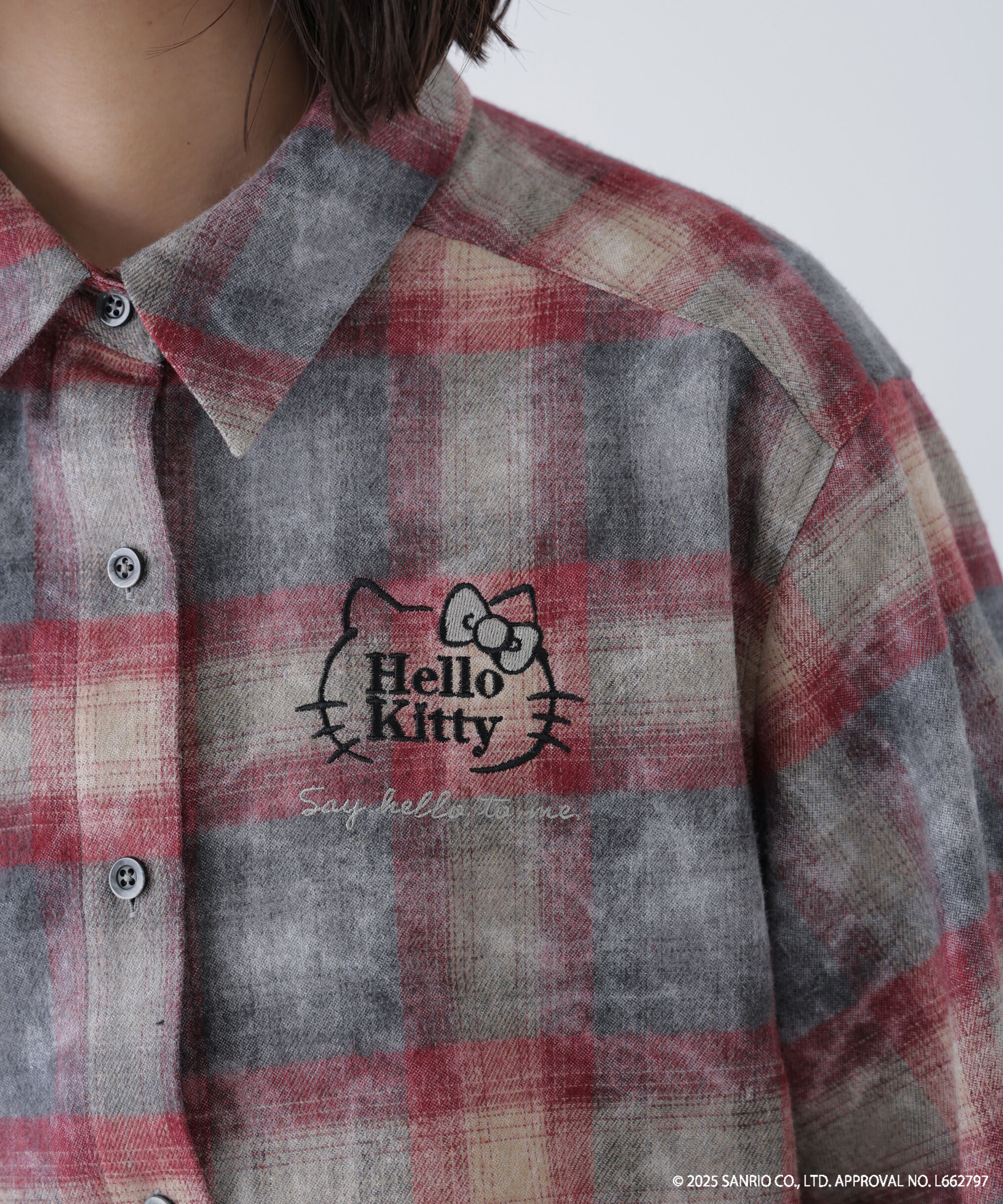  「サンリオキャラクターズコラボ CHECK SHIRT チェックシャツ」|シャツ・ブラウス|