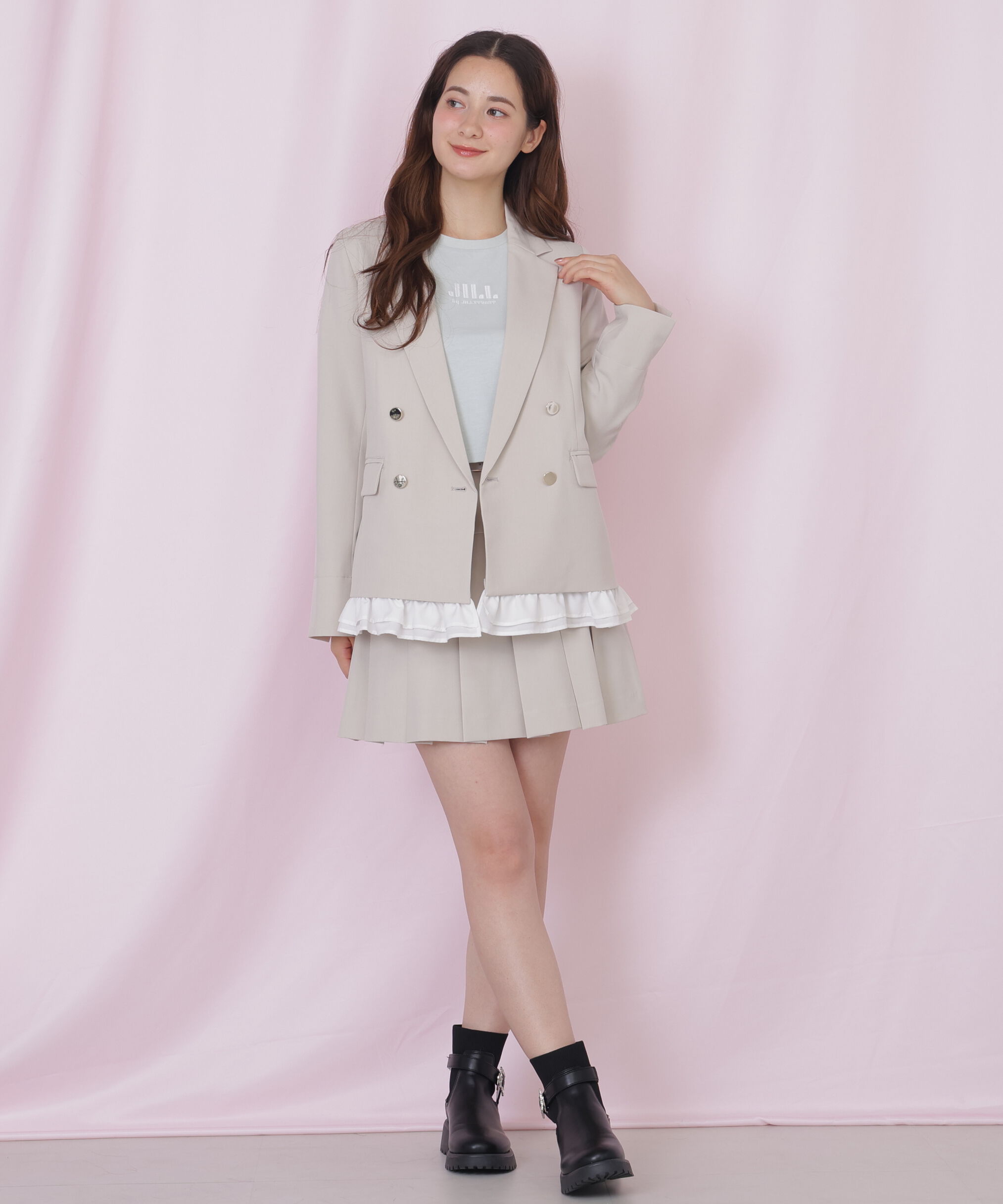  「セットアップ対応プリーツミニスカート」|スカート|