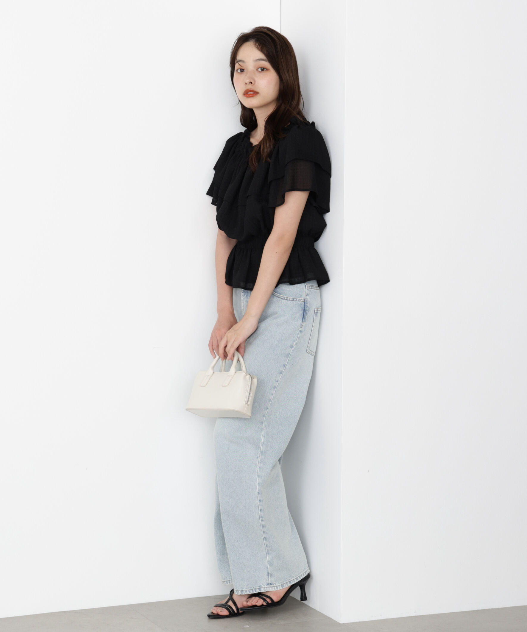 PROPORTION BODY DRESSING「＜ウォッシャブル＞2wayギャザーペプラムブラウス」|シャツ・ブラウス|