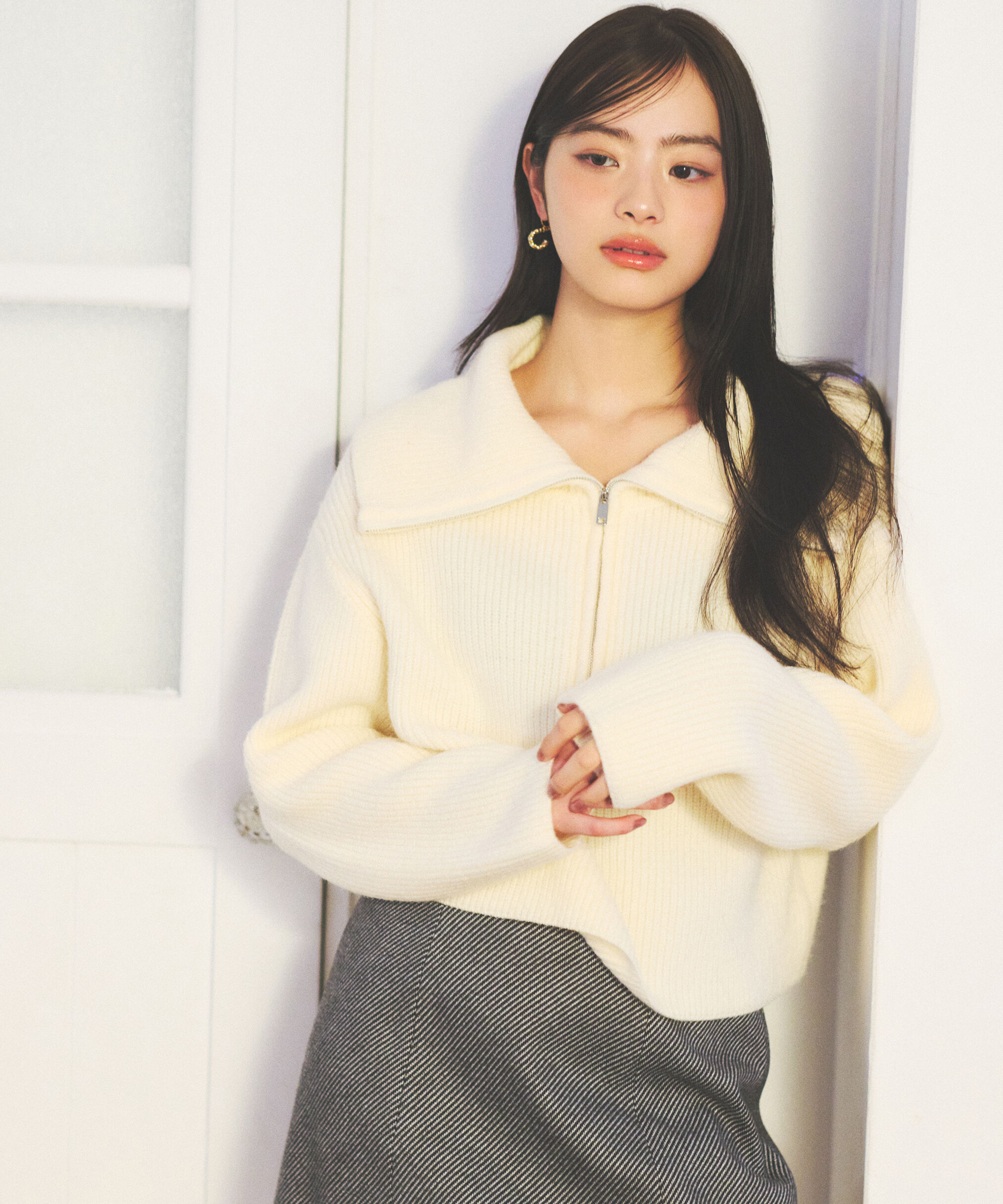 PROPORTION BODY DRESSING「ビッグカラー畔ニット 25AW」|ニット・セーター|