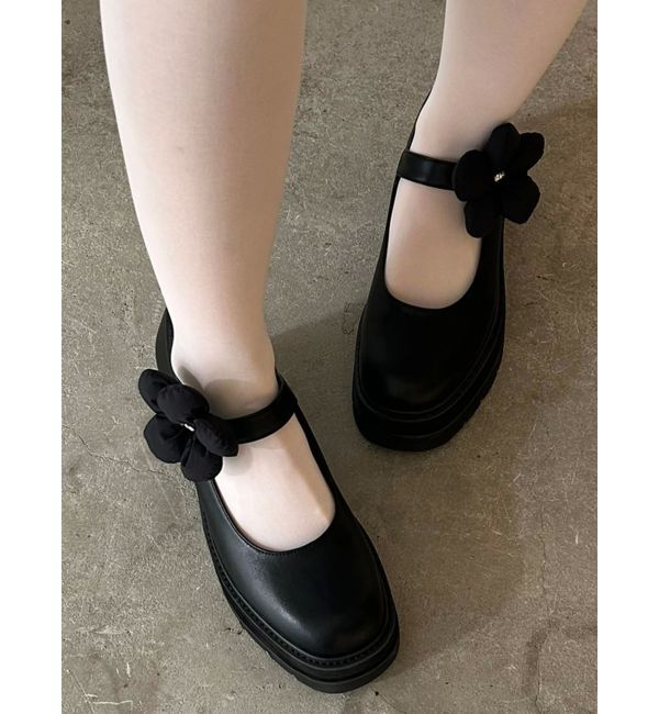 CALNAMUR「2WAY FLOWER CLIP PLATFORM LOAFERS/2WAYフラワークリッププラットフォームローファー」|その他|