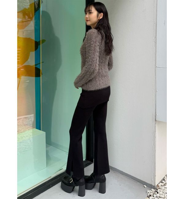 MURUA「スカートレイヤードニットフレアパンツ」|その他|