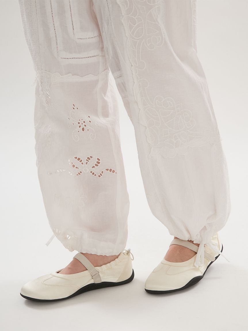emmi atelier「コットンパッチワークイージーパンツ」|チノ|
