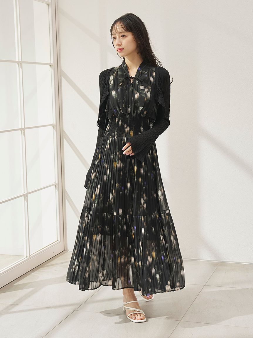 SNIDEL正規品 sustainable フリルプリーツワンピース 販路限定サイズあり】Sustainableフリルプリーツワンピース（SNIDEL