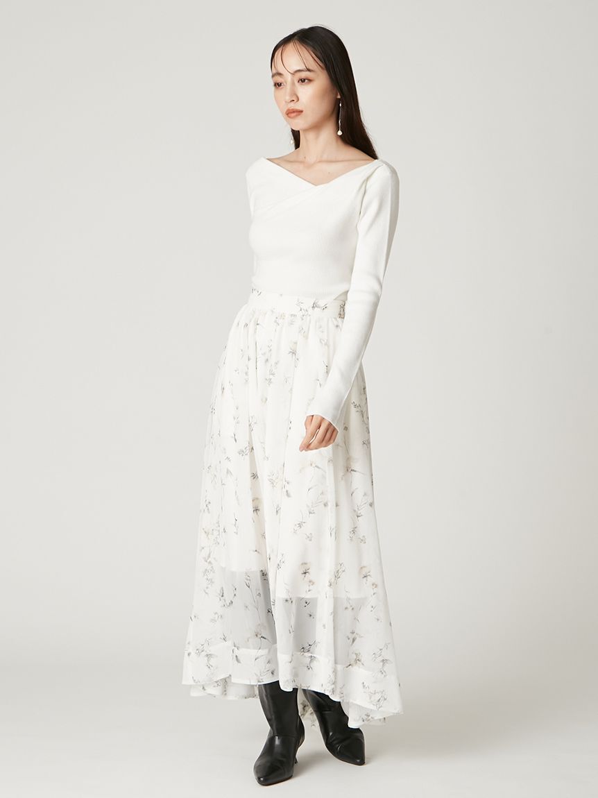 FRAY I.D「サッシュリボンフレアスカート」|スカート|