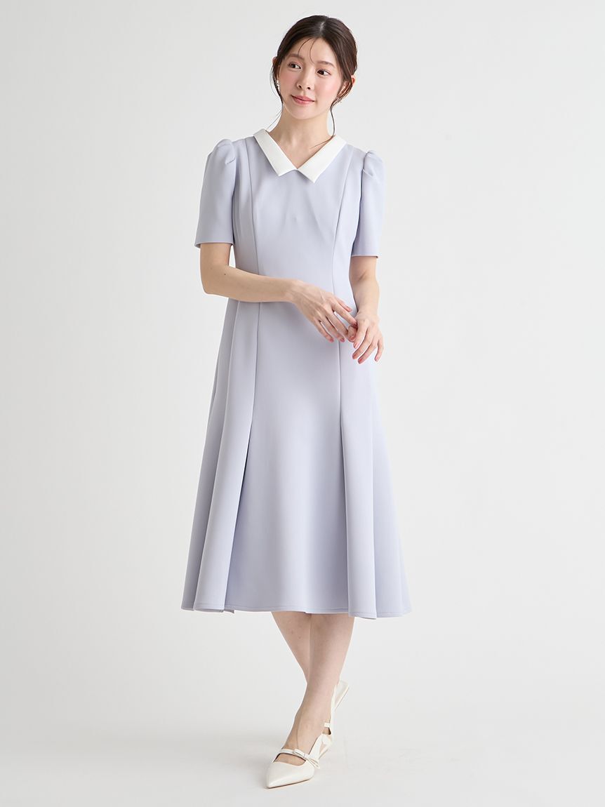 CELFORD「【洗える】デタッチャブルポンチマーメイドワンピース」|ワンピース|