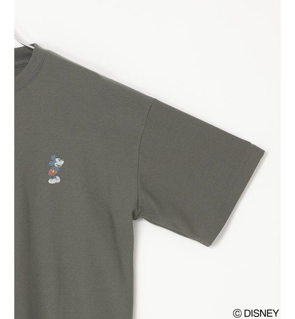VENCE share style「梨地 ミッキーマウス＆ミニーマウス プリントTシャツ」|Tシャツ・カットソー|