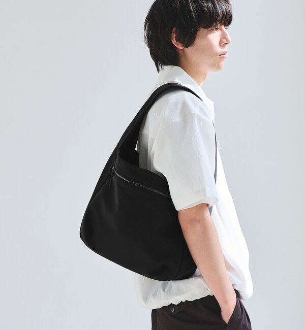 UNITED ARROWS green label relaxing「【WEB限定】マット リップストップ ショルダーバッグ -撥水-」|ショルダー・メッセンジャー|BLACK