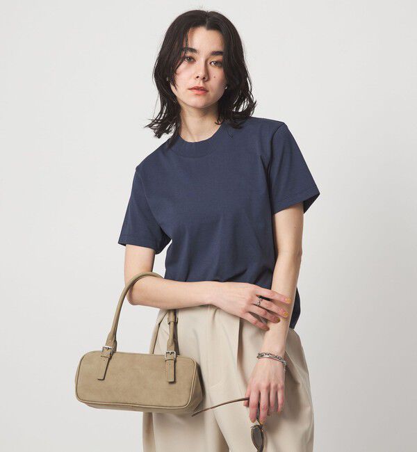 UNITED ARROWS green label relaxing「＜スタイリスト兵藤千尋さんコラボ＞ワイドネック Tシャツ UVカット」|Tシャツ・カットソー|NAVY