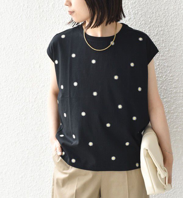SHIPS Colors 「《追加予約》SHIPS Colors:〈洗濯機可能〉フラワーエンブロイダリー カットソー2◆」|Tシャツ・カットソー|