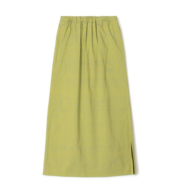 CABaN「シルクネップストレッチ ロングスカート」|スカート|53 グリーン