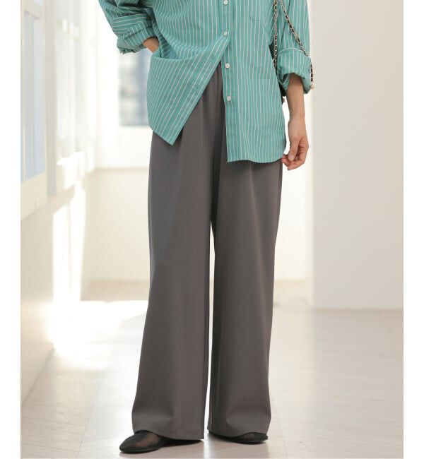 JOURNAL STANDARD relume「UVカット / 防シワ / 吸水速乾 ウォッシャブルヘビーツイルイージーワイド」|その他|グレー